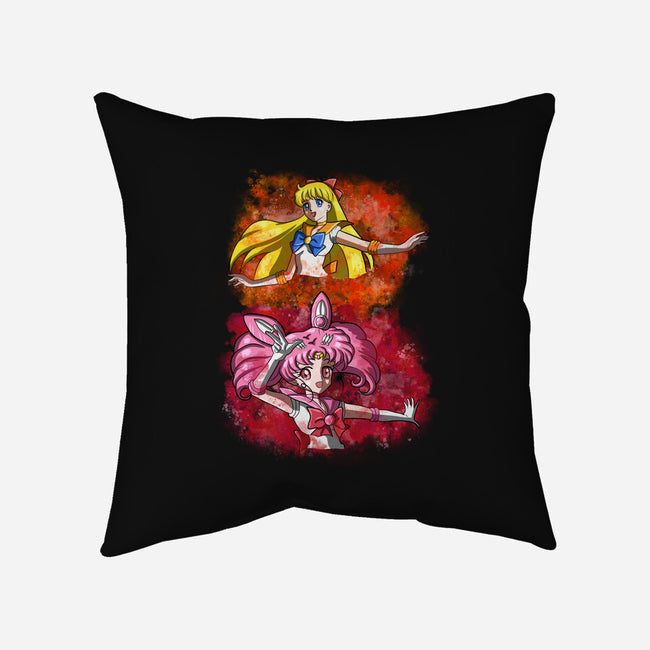 Venus And Little Moon-none removable cover throw pillow-nickzzarto