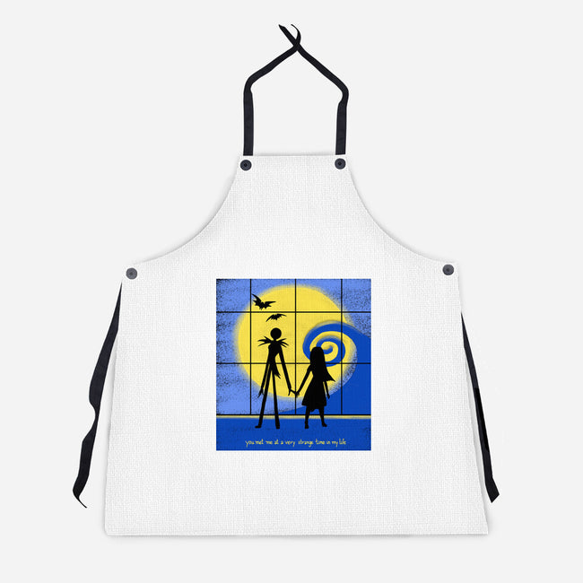 Strange Time-unisex kitchen apron-Plastic Dino