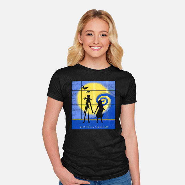 Strange Time-womens fitted tee-Plastic Dino