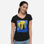 Strange Time-womens v-neck tee-Plastic Dino