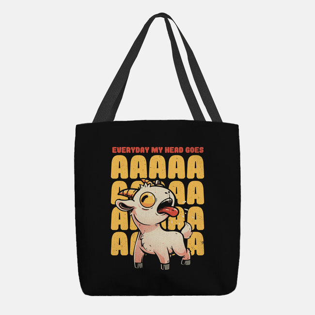 Everyday My Head Goes-none basic tote bag-eduely