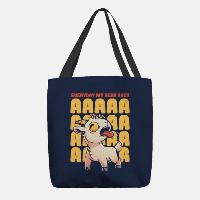 Everyday My Head Goes-none basic tote bag-eduely