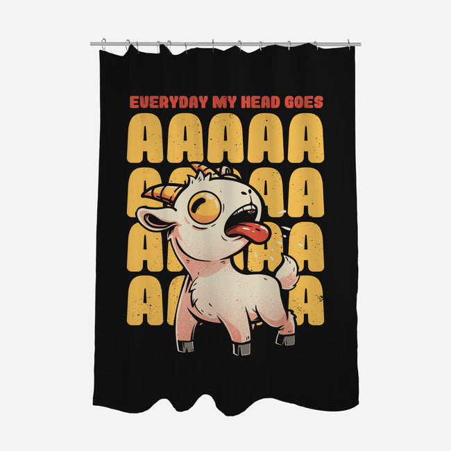 Everyday My Head Goes-none polyester shower curtain-eduely