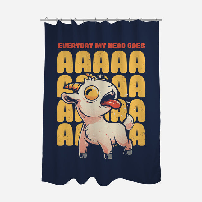 Everyday My Head Goes-none polyester shower curtain-eduely