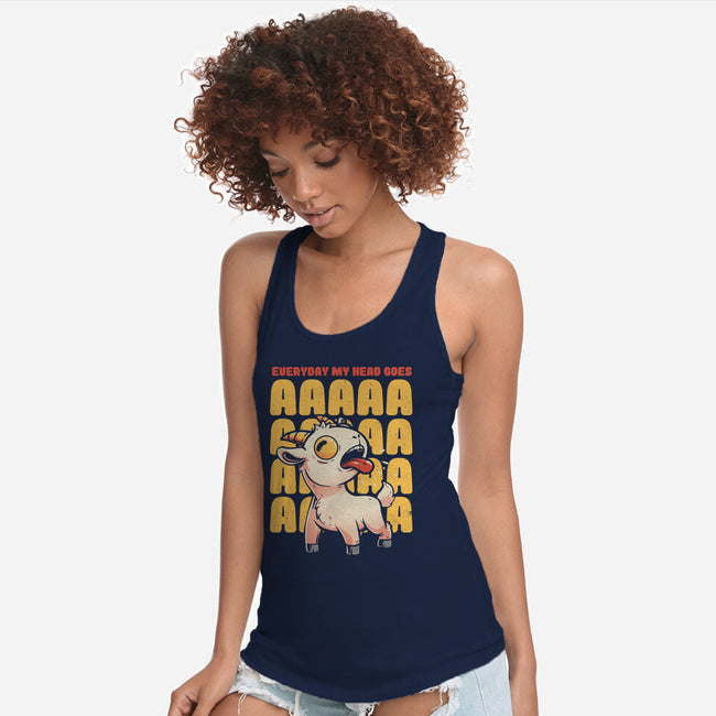 Everyday My Head Goes-womens racerback tank-eduely