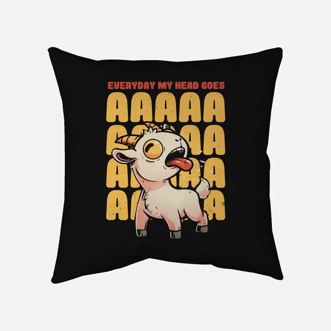 Everyday My Head Goes-none removable cover w insert throw pillow-eduely