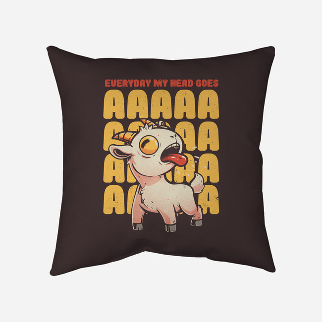 Everyday My Head Goes-none removable cover w insert throw pillow-eduely