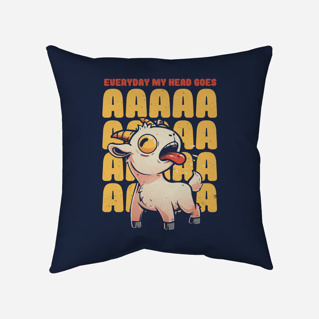 Everyday My Head Goes-none removable cover w insert throw pillow-eduely