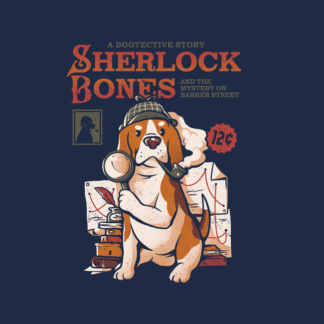 Sherlock Bones-none stretched canvas-eduely