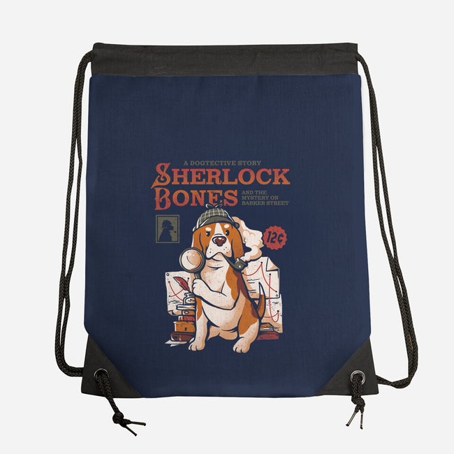 Sherlock Bones-none drawstring bag-eduely