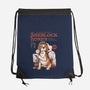 Sherlock Bones-none drawstring bag-eduely