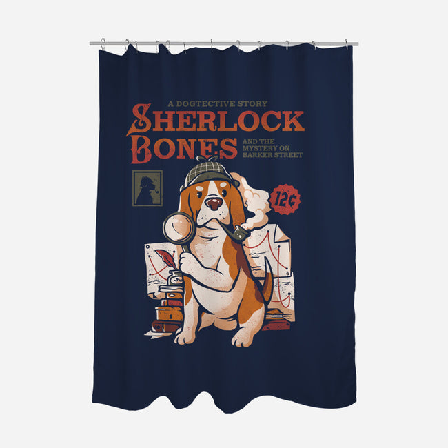 Sherlock Bones-none polyester shower curtain-eduely