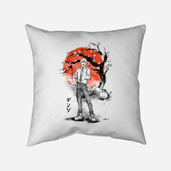 Devil Hunter Ink-none removable cover throw pillow-IKILO
