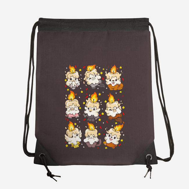 Animal Candle-none drawstring bag-Vallina84