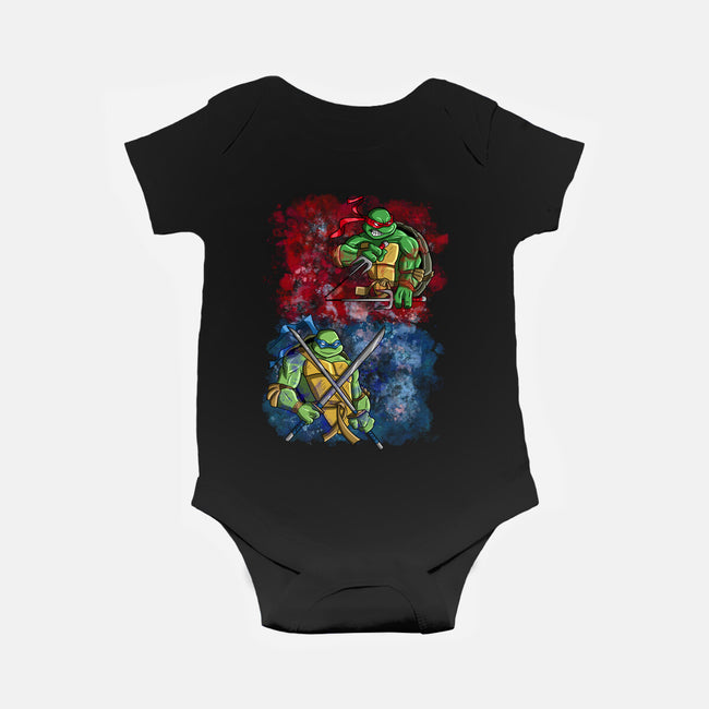 Leader And Warrior-baby basic onesie-nickzzarto