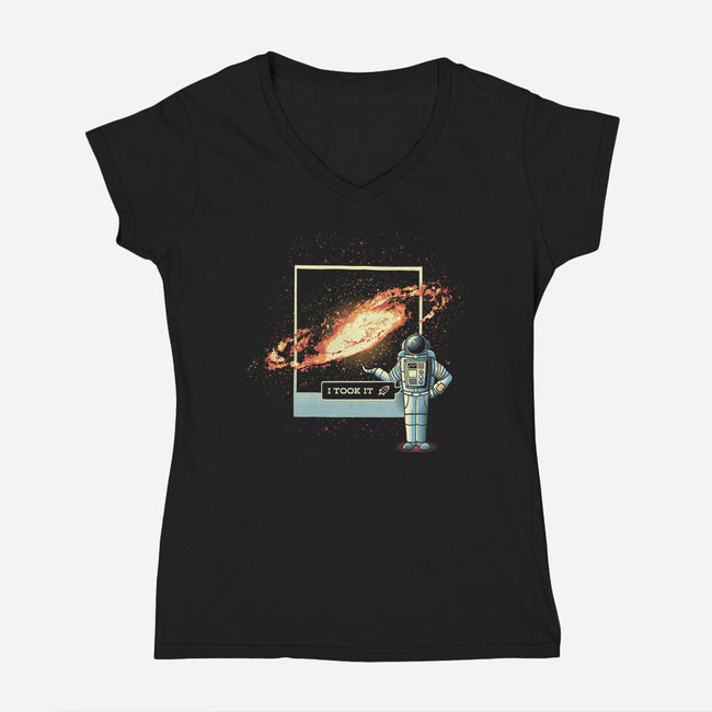 Astro Photography-womens v-neck tee-tobefonseca