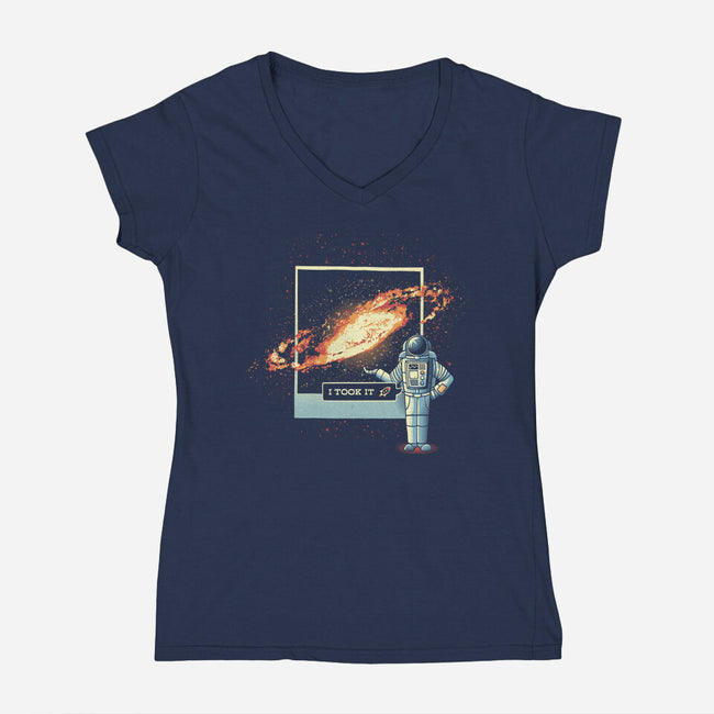 Astro Photography-womens v-neck tee-tobefonseca