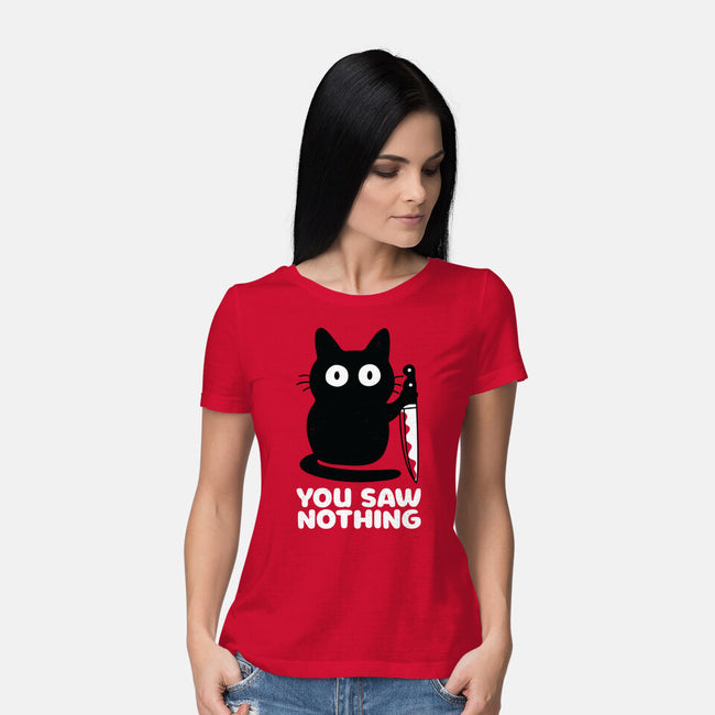 Saw Nothing-womens basic tee-Xentee