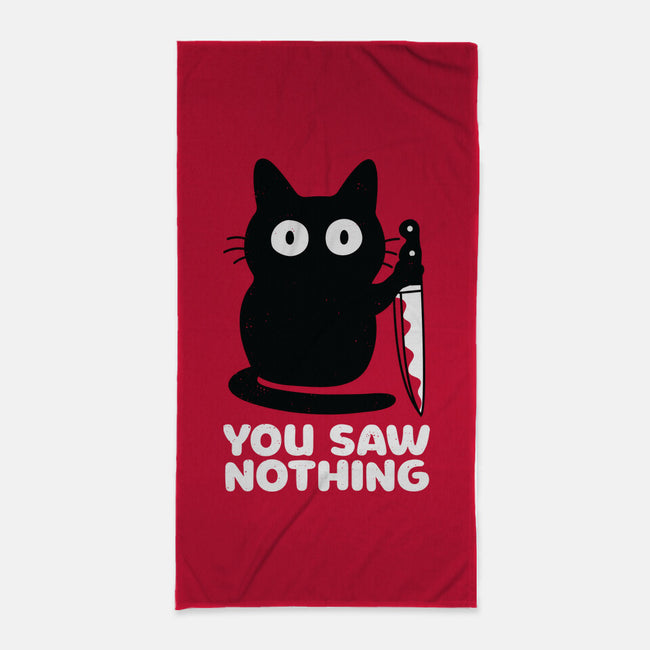 Saw Nothing-none beach towel-Xentee