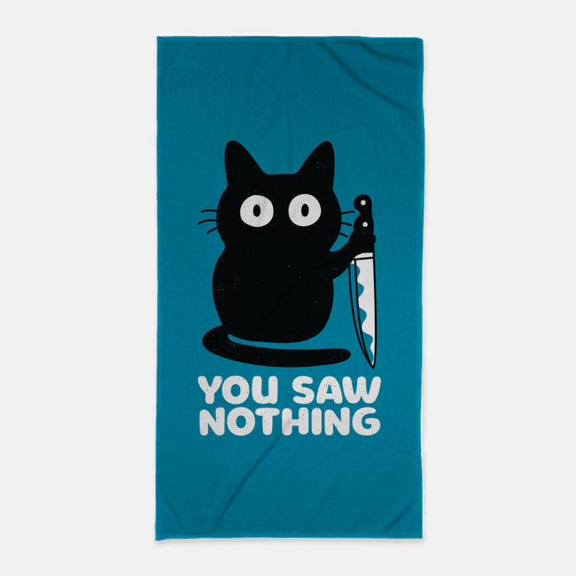 Saw Nothing-none beach towel-Xentee
