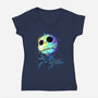 Colorful Skeleton-womens v-neck tee-IKILO