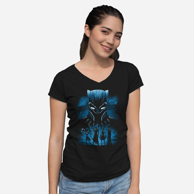 Women Of Wakanda-womens v-neck tee-teesgeex
