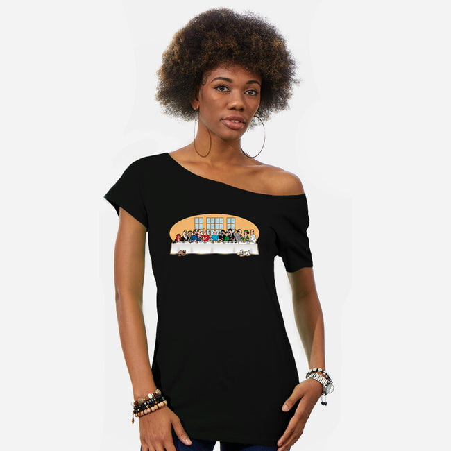 Adventure Dinner-womens off shoulder tee-jasesa