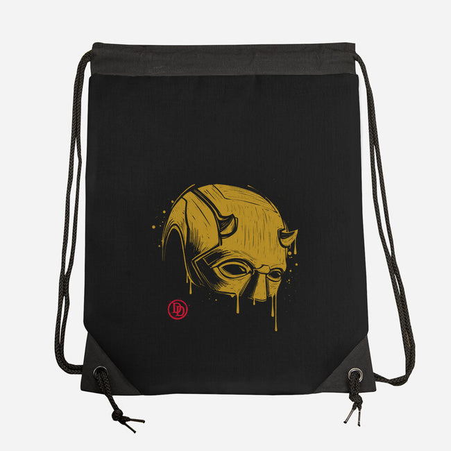 Devil Mask-none drawstring bag-Getsousa!