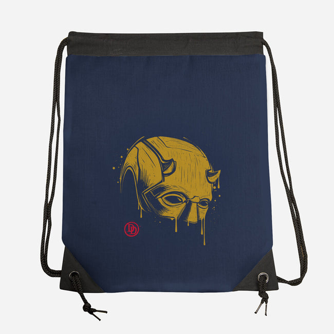 Devil Mask-none drawstring bag-Getsousa!