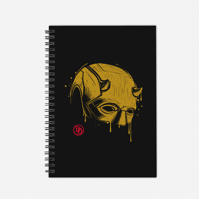 Devil Mask-none dot grid notebook-Getsousa!