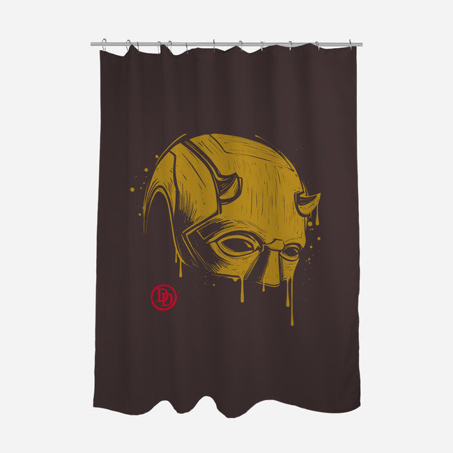 Devil Mask-none polyester shower curtain-Getsousa!