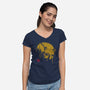 Devil Mask-womens v-neck tee-Getsousa!