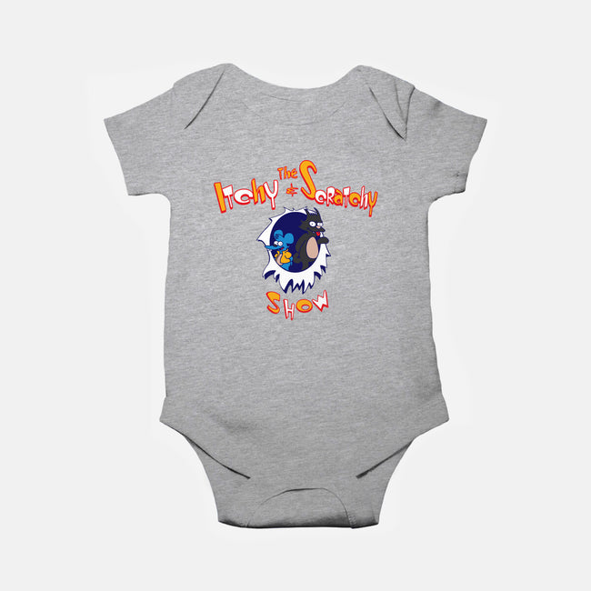 The Itchy And Scratchy Show-baby basic onesie-dalethesk8er