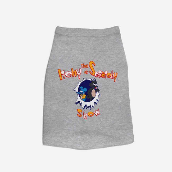 The Itchy And Scratchy Show-dog basic pet tank-dalethesk8er