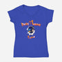 The Itchy And Scratchy Show-womens v-neck tee-dalethesk8er