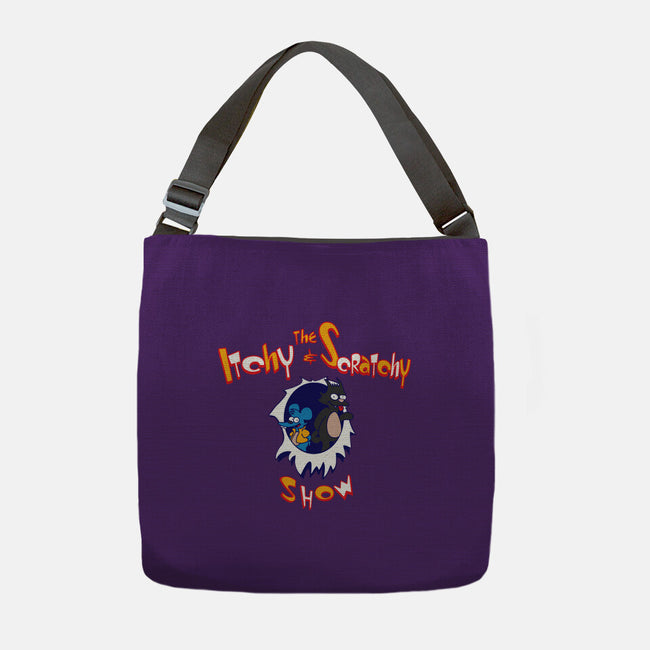 The Itchy And Scratchy Show-none adjustable tote bag-dalethesk8er