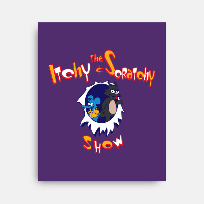The Itchy And Scratchy Show-none stretched canvas-dalethesk8er