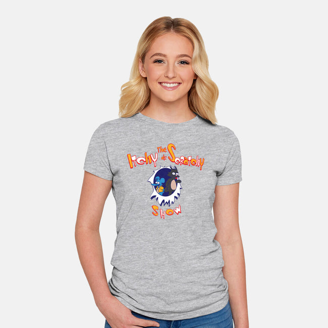 The Itchy And Scratchy Show-womens fitted tee-dalethesk8er