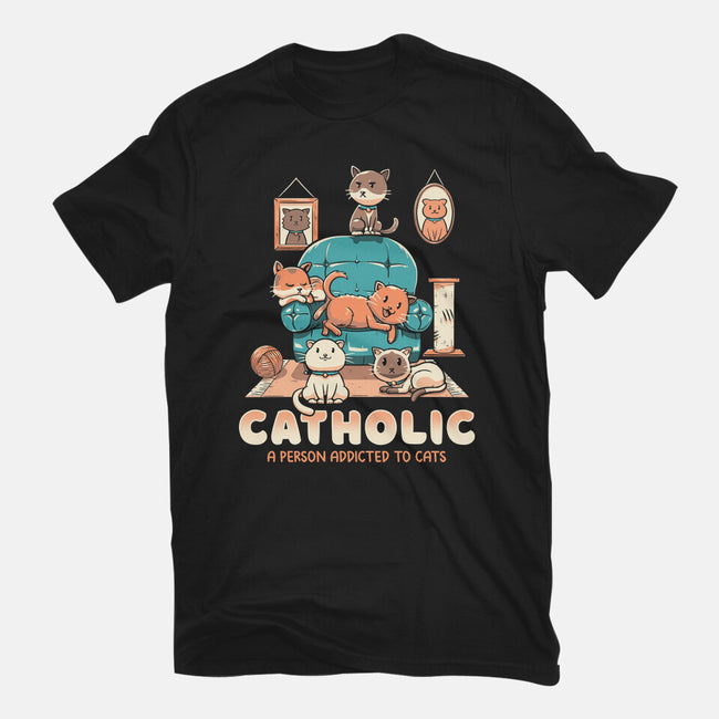 Addicted To Cats-mens heavyweight tee-koalastudio