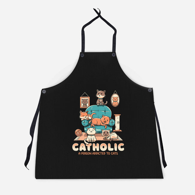 Addicted To Cats-unisex kitchen apron-koalastudio