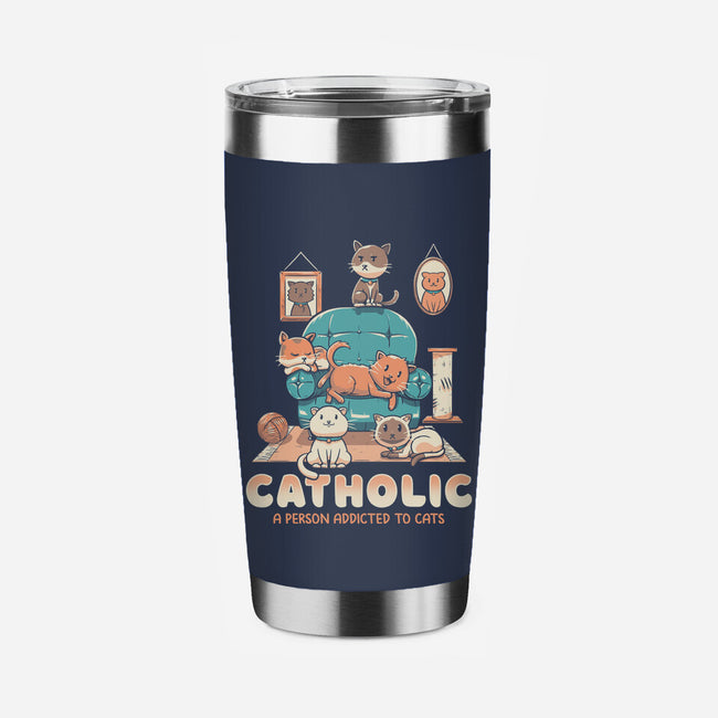 Addicted To Cats-none stainless steel tumbler drinkware-koalastudio