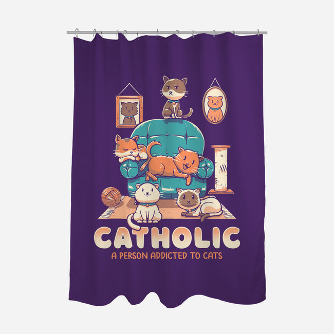 Addicted To Cats-none polyester shower curtain-koalastudio