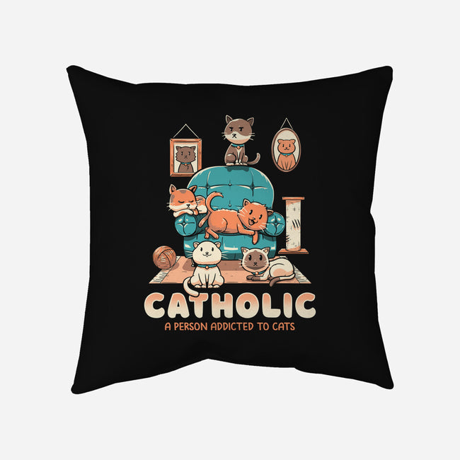 Addicted To Cats-none removable cover w insert throw pillow-koalastudio