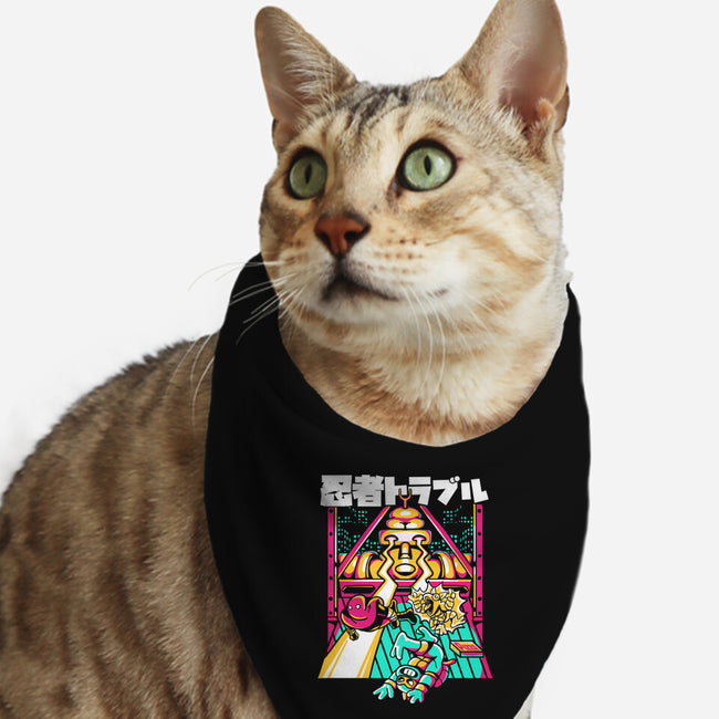 Ninja Trouble-cat bandana pet collar-estudiofitas
