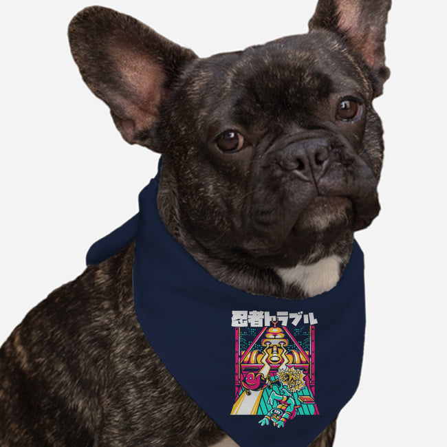 Ninja Trouble-dog bandana pet collar-estudiofitas