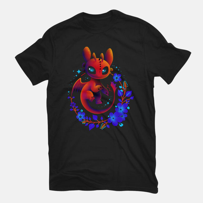 Dragon Flowers-youth basic tee-erion_designs