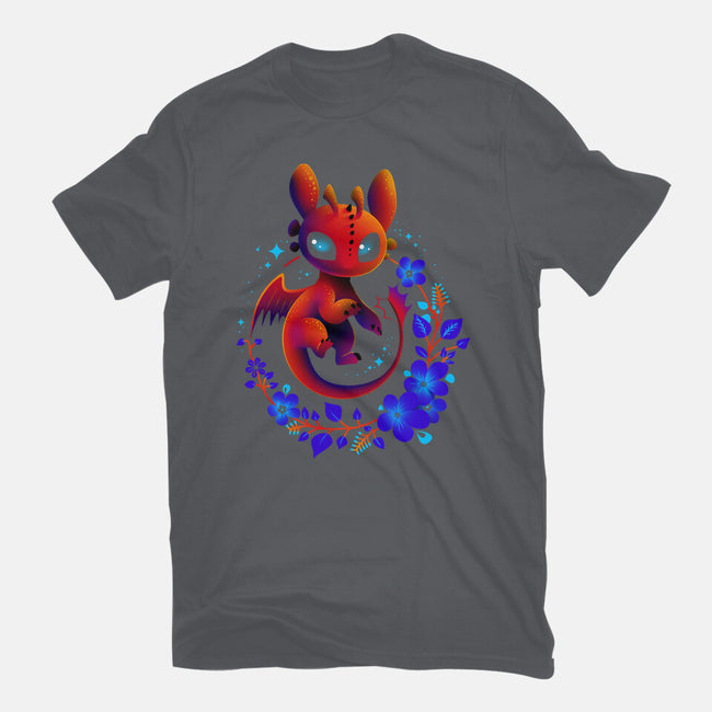 Dragon Flowers-womens basic tee-erion_designs
