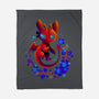 Dragon Flowers-none fleece blanket-erion_designs