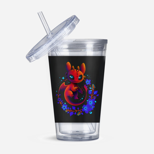 Dragon Flowers-none acrylic tumbler drinkware-erion_designs