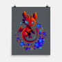 Dragon Flowers-none matte poster-erion_designs